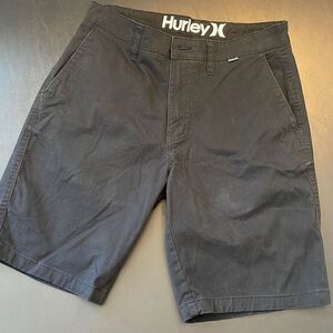 Hurley Flat Front Bermuda Shorts.‎ Size 30 Black Casual